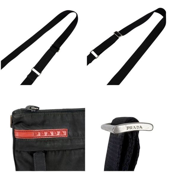 Prada Sports Prada Sports Crossbody Bag Shoulder Bag Black Tessuto Nylon - Picture 7 of 12